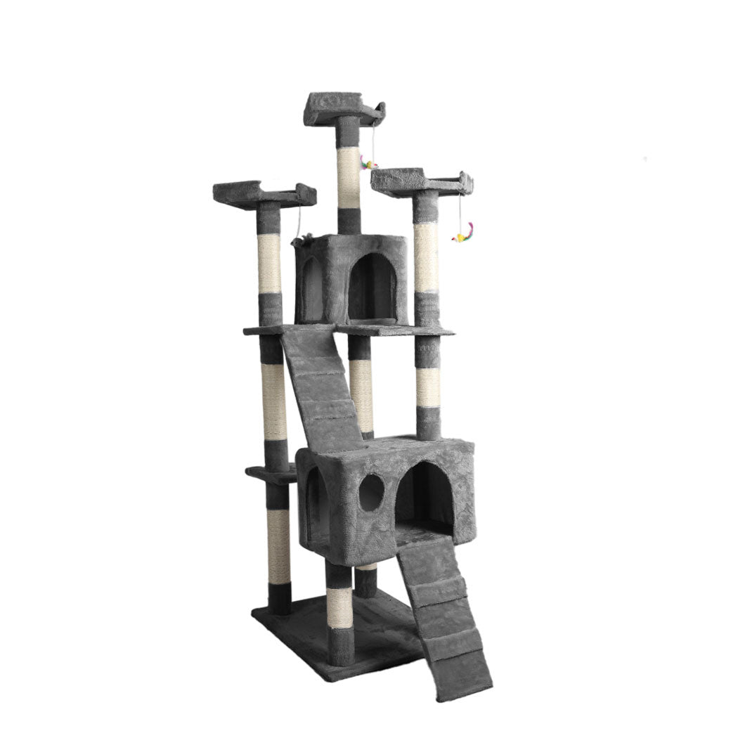 PaWz 184cm Cat Trees Scratching Post Grey-1942353258853044224
