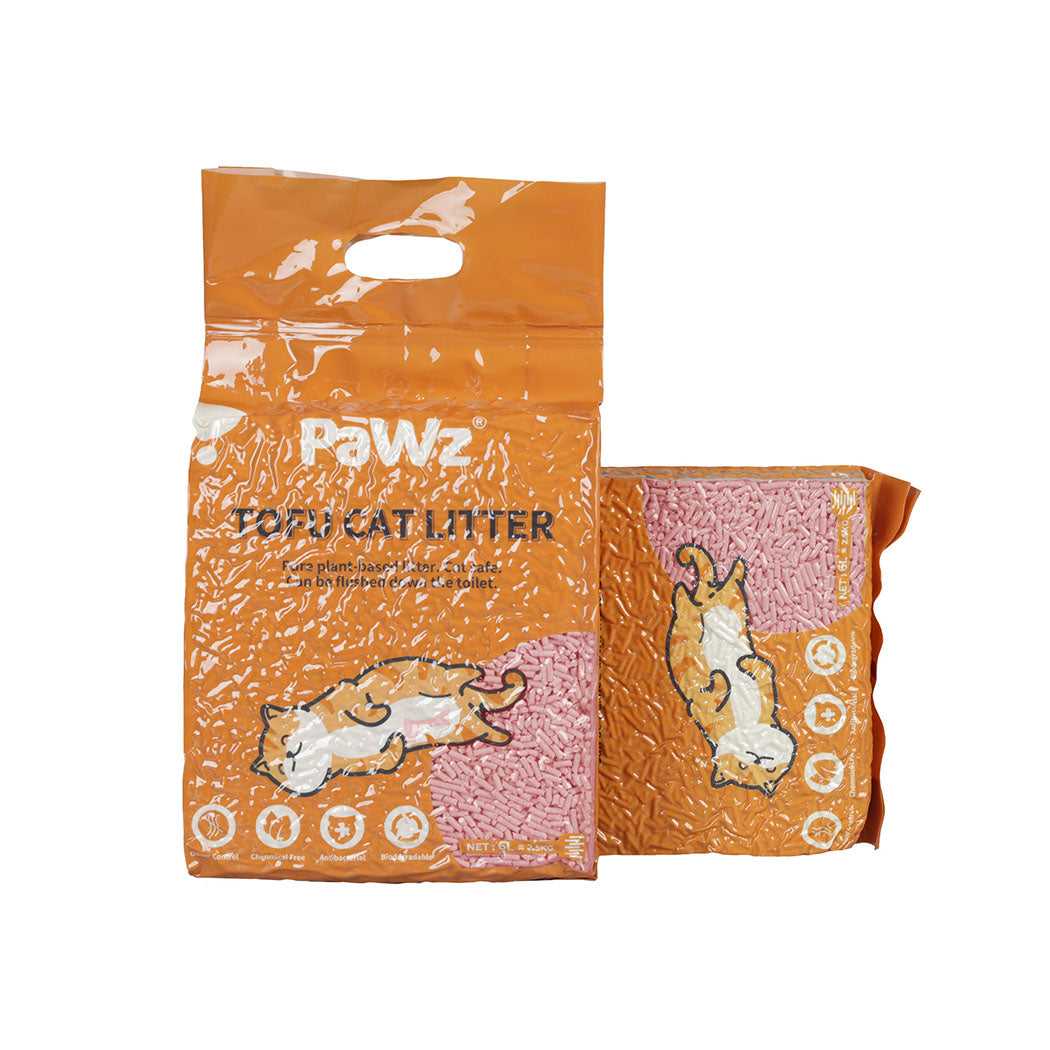 PaWz 2.5kg Tofu Cat Litter Clumping Watermelon x4-1942353632083185664