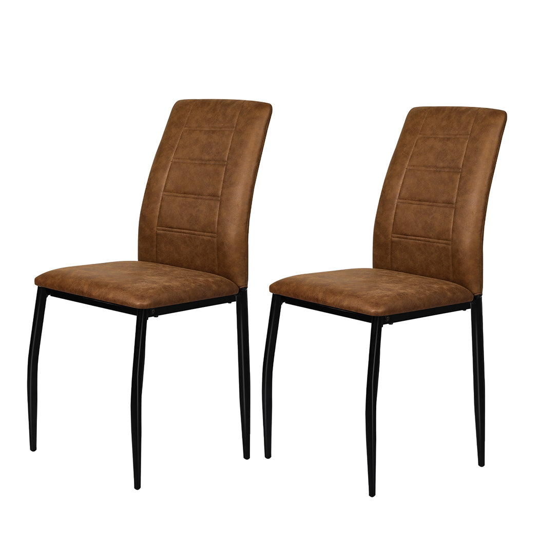 Levede 2x Dining Chairs Leathaire Kitchen