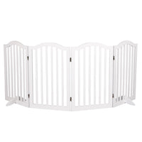 PaWz Wooden Pet Gate Dog Fence Safety White-1942352743779930112