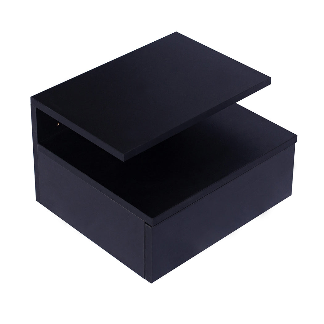 Levede 2x Bedside Tables Side Table Black