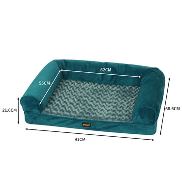 PaWz Pet Bed Sofa Dog Bedding Soft Warm L Blue Large-1942353066829418498