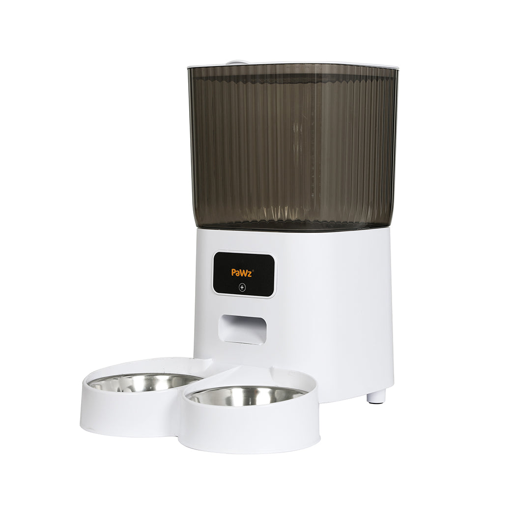 PaWz 5L Automatic Pet Feeder 2 Bowl White-1942352770094993408