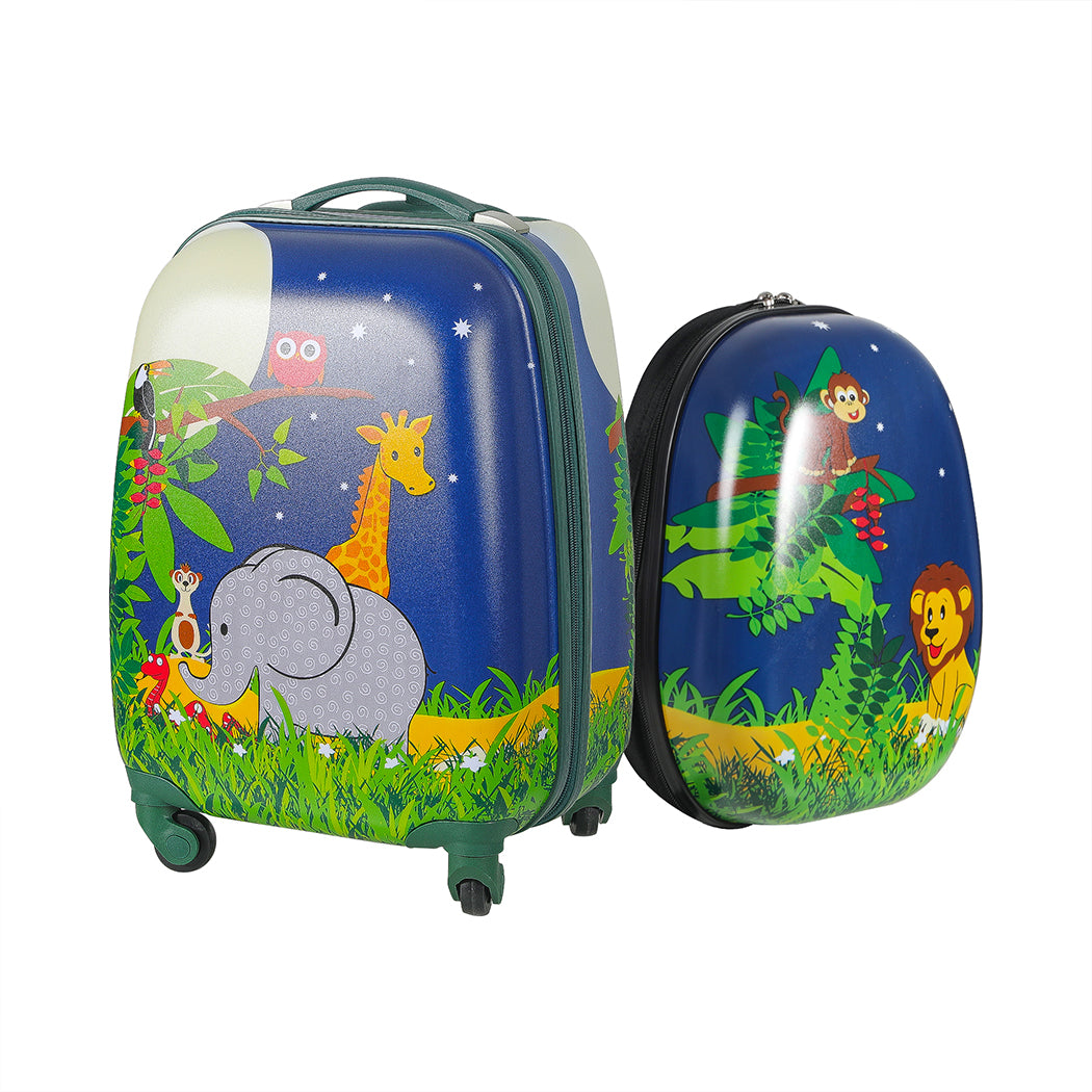 BoPeep 16''13'' 2PCS Kids Luggage Set Jungle