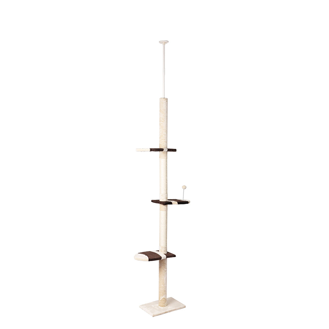 PaWz Cat Scratching Post Tree Condo Beige-1942352735965941760