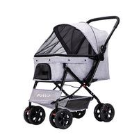 PaWz Pet Stroller Pram Dog Carrier Trailer Grey-1942352821517160448