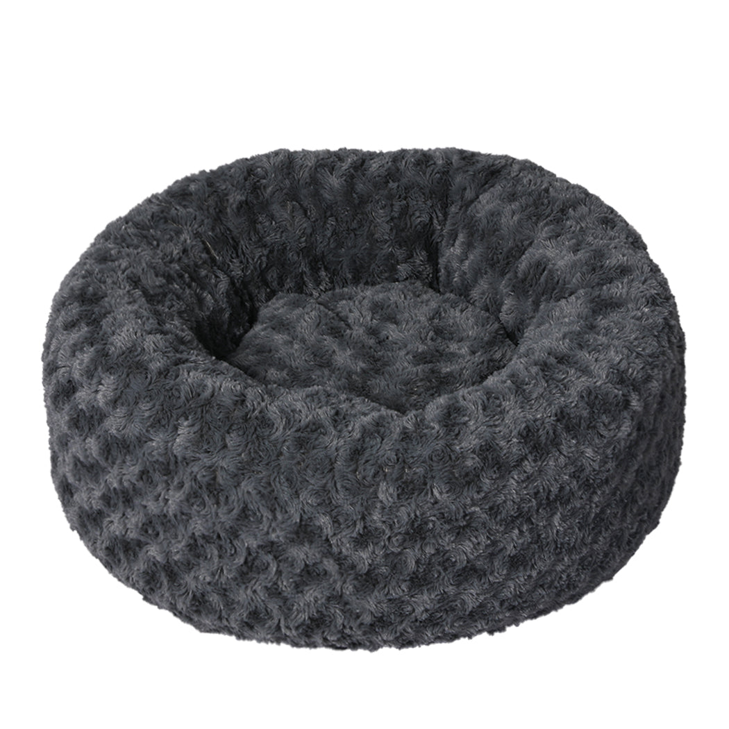 PaWz Calming Dog Bed Warm Soft Plush S Dark Grey Small-1942352744987889664