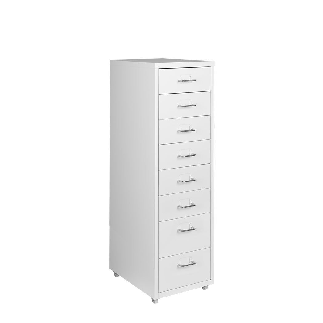 Levede Office Cabinet 8 Drawer Drawers White