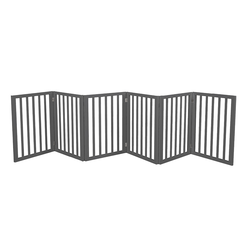 PaWz Wooden Pet Gate Dog Fence Safety Grey 100 Pack