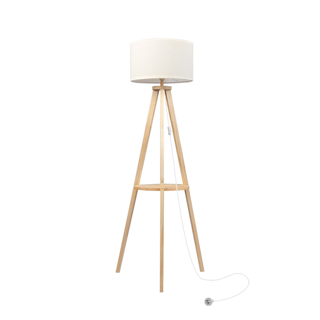 EMITTO Tripod Floor Lamp with Shelf