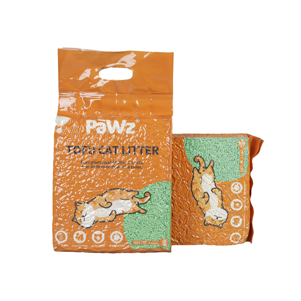 PaWz 2.5kg Tofu Cat Litter Clumping Green Tea x6-1942353630820700160