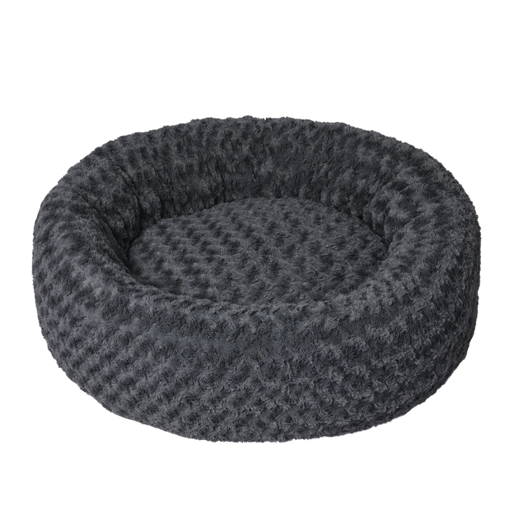PaWz Calming Dog Bed Warm Soft Plush L Dark Grey Large-1942352744648151040
