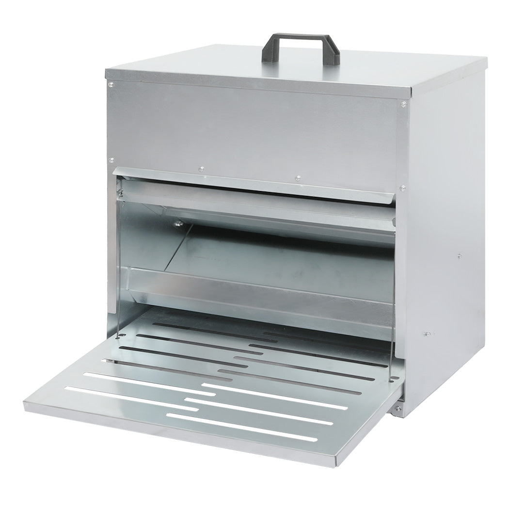PaWz 10KG Auto Chicken Feeder Dispenser Galvanised Steel-1942353692590215168