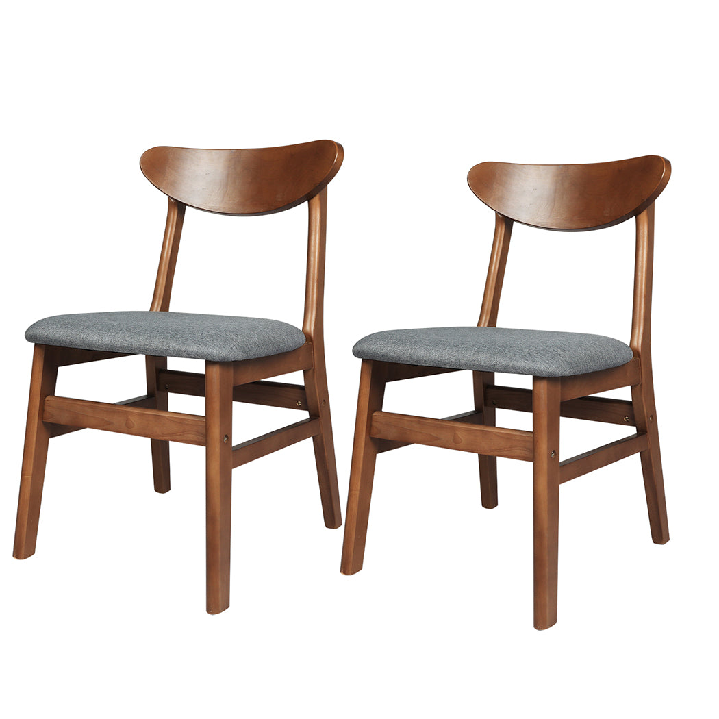 Levede 2xDining Chairs Kitchen Chair Brown 2Pack