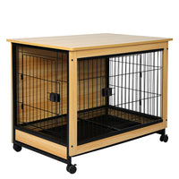 PaWz Wooden Wire Dog Kennel Side End M Medium-1942352752487305216