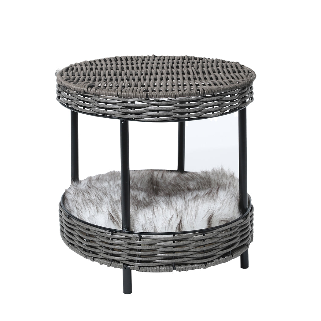 PaWz Rattan Pet Bed Elevated Raised