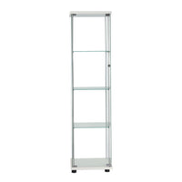 Stacked Display Cabinet Tempered Glass White