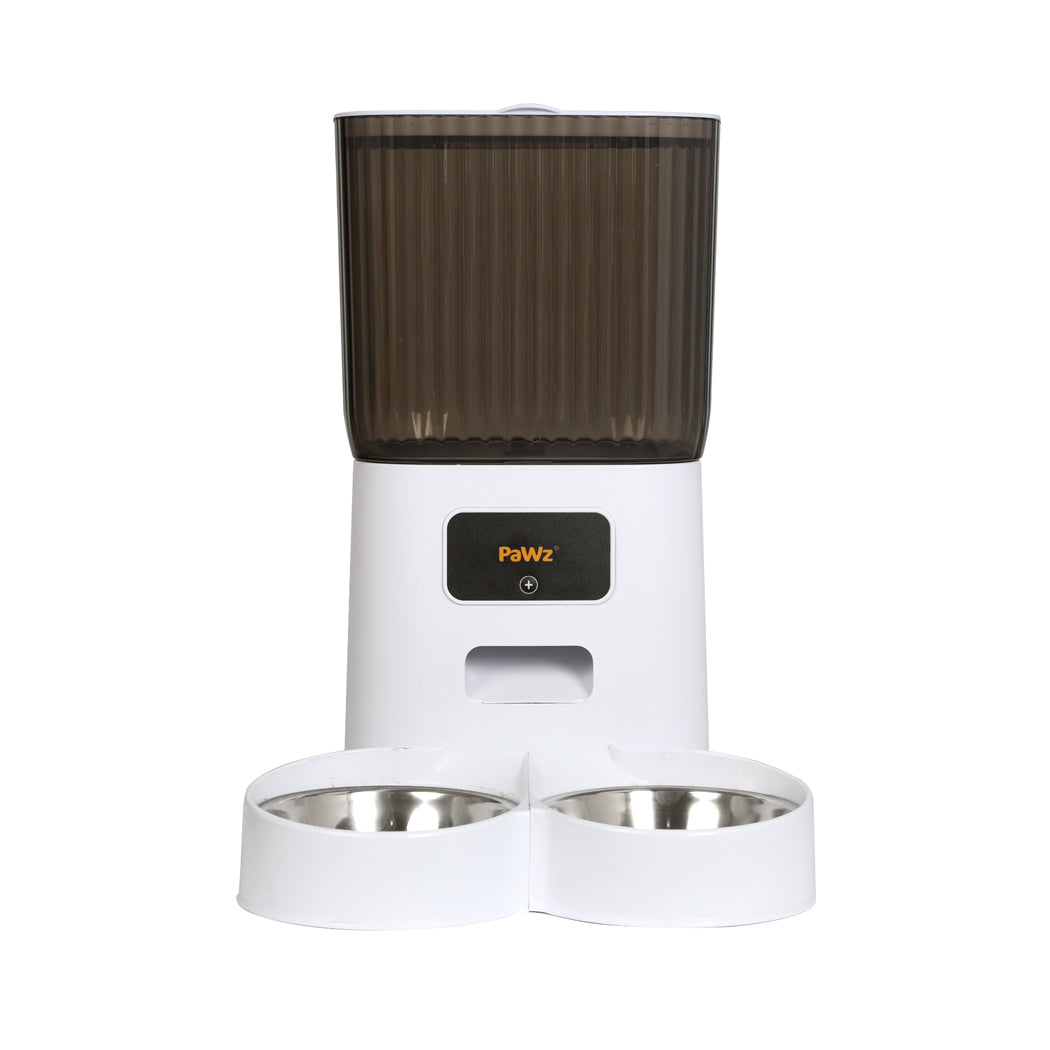 PaWz 5L Automatic Pet Feeder 2 Bowl White-1942352770094993409