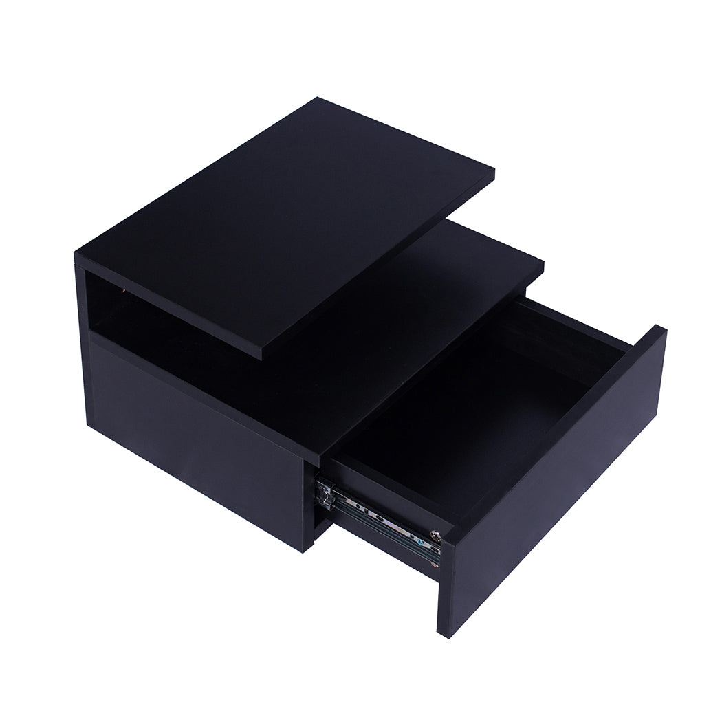 Levede 2x Bedside Tables Side Table Black