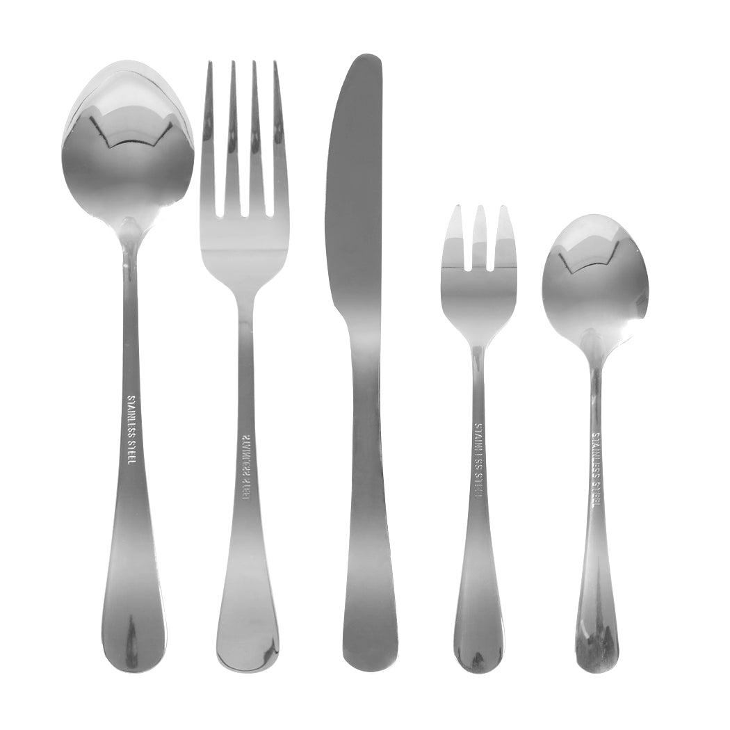 Cutlery Set Stainless Steel Knife Fork Silver