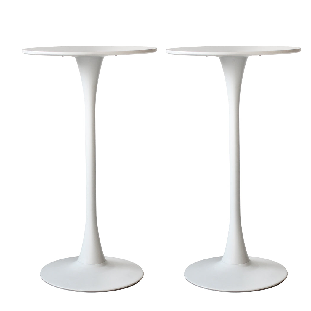 Levede 2x Round Bar Table Pub Tables White