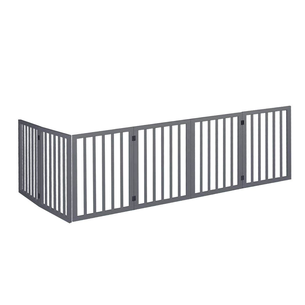 PaWz Wooden Pet Gate Dog Fence Safety Grey 100 Pack