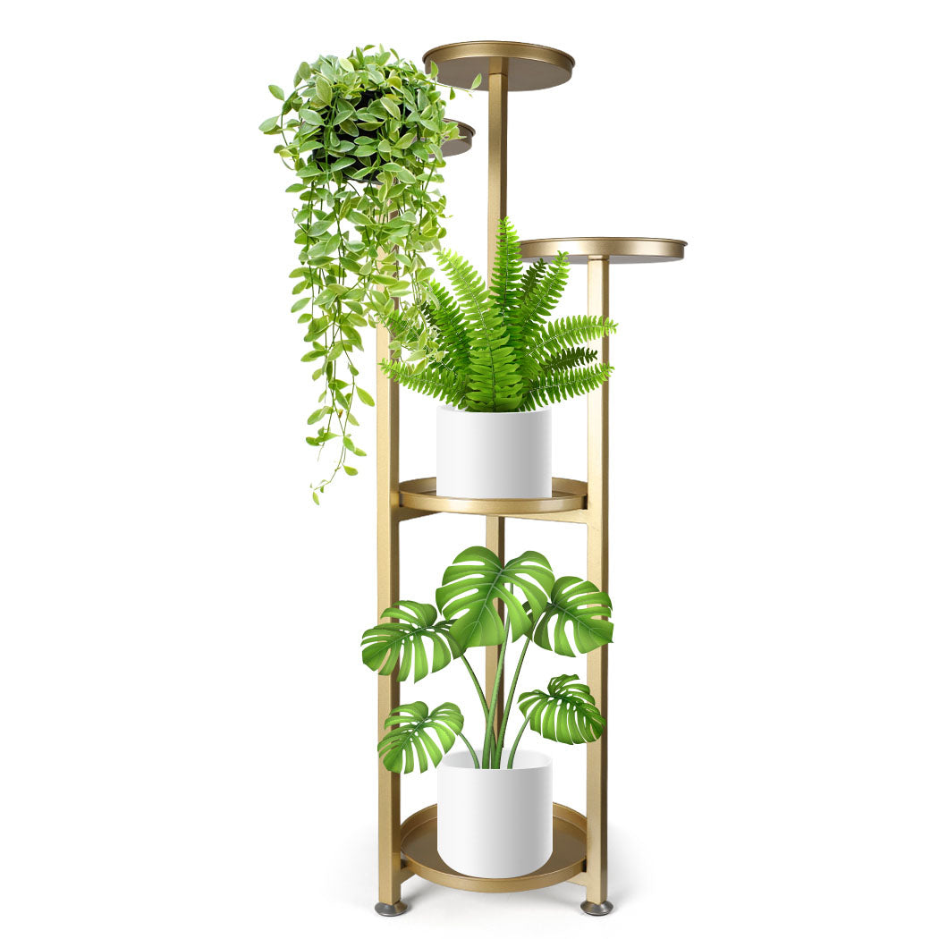 Levede Plant Stand Outdoor Indoor Flower Gold Large