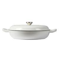 TOQUE 3.5L Enamel Dutch Oven Pan in White Colour
