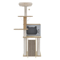 Pawz Cat Tree Tower Scratcher Wood Condo House 120cm-1942353719345680385