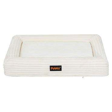 Pawz XL Size Orthopedic Dog Bed with Corduroy Removable Cover Waterproof Washable Beige-1938089883042189313