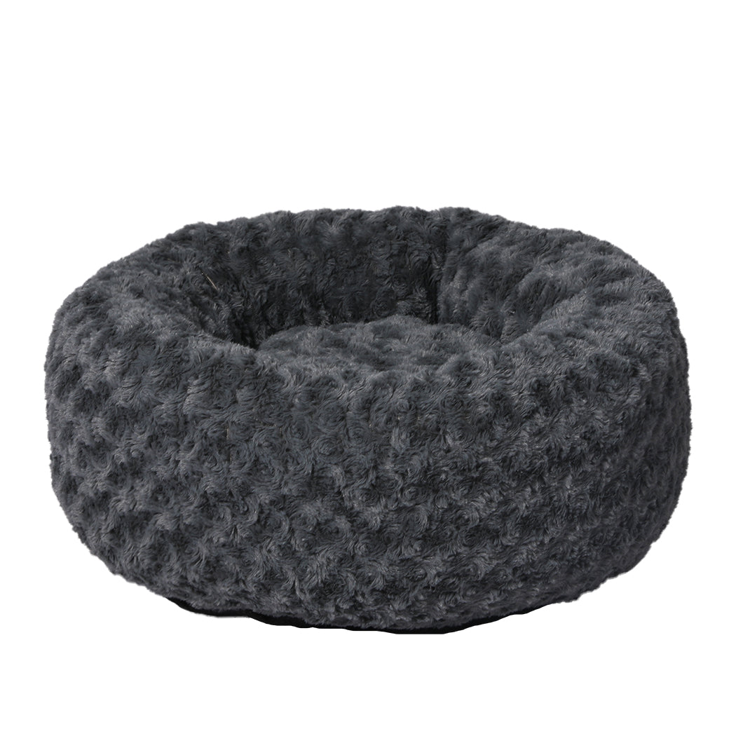 PaWz Calming Dog Bed Warm Soft Plush S Dark Grey Small-1942352744987889665