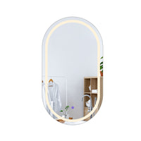 EMITTO LED Wall Mirror Oval Anti-fog 50x75cm