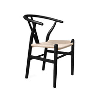 Levede 2x Dining Chairs Wooden Hans Black