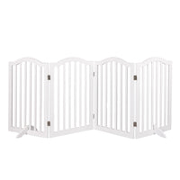 PaWz Wooden Pet Gate Dog Fence Safety White-1942352743779930113