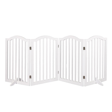 PaWz Wooden Pet Gate Dog Fence Safety White-1942352743779930113