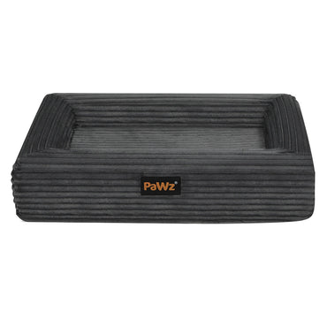 Pawz XL Size Orthopedic Dog Bed with Corduroy Removable Cover Waterproof Washable Grey-1938089882899582977
