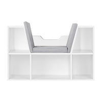 Levede Kids Bookcase Toys Box Shelf White