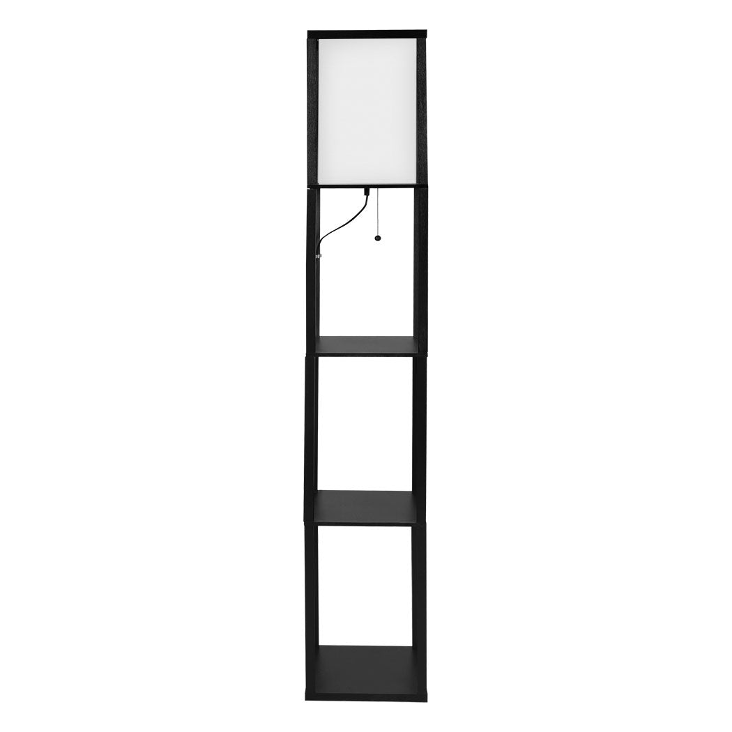 EMITTO Floor Lamp Storage Shelf LED Black