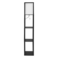 EMITTO Floor Lamp Storage Shelf LED Black