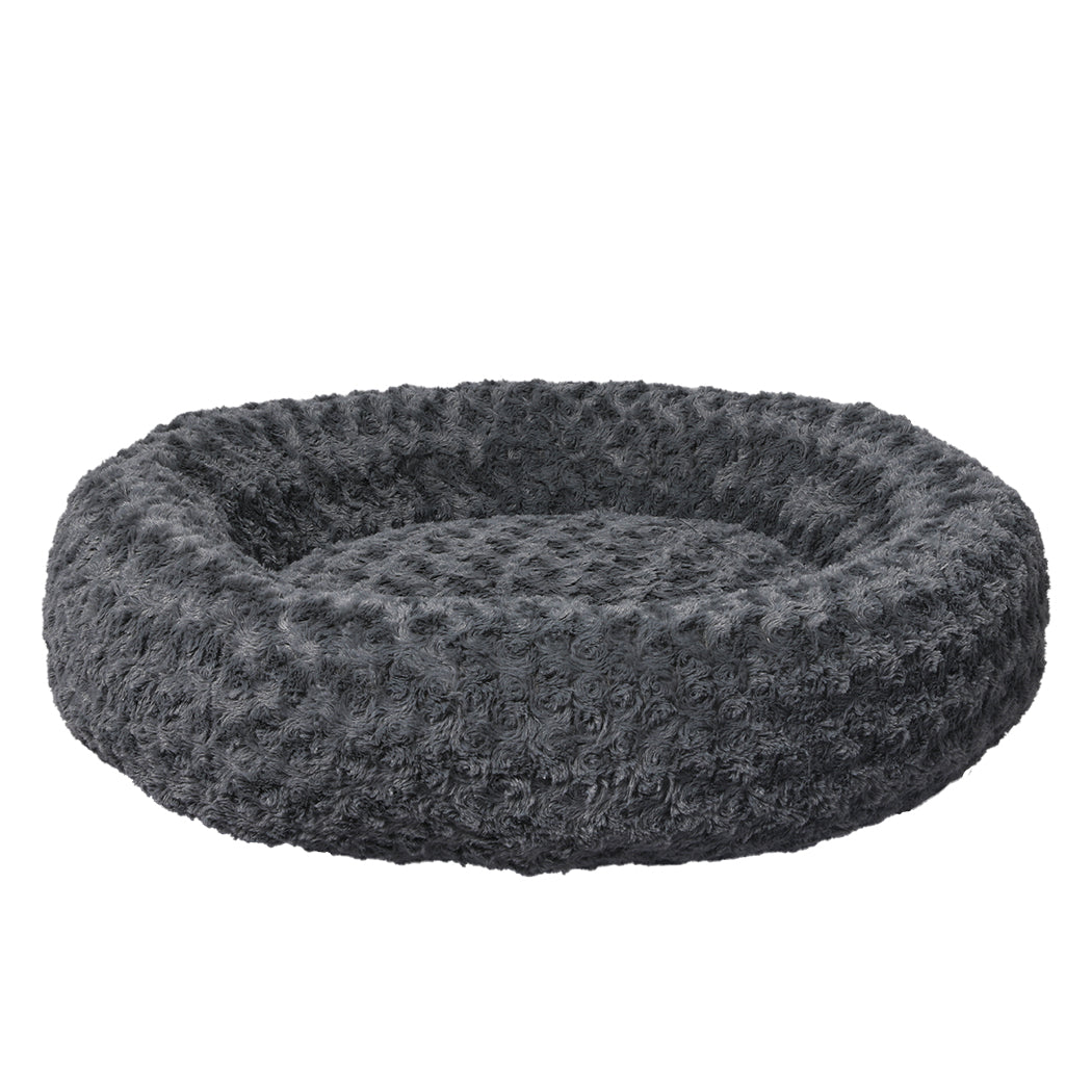 PaWz Calming Dog Bed Warm Soft Plush M Dark Grey Medium-1942352744815923201