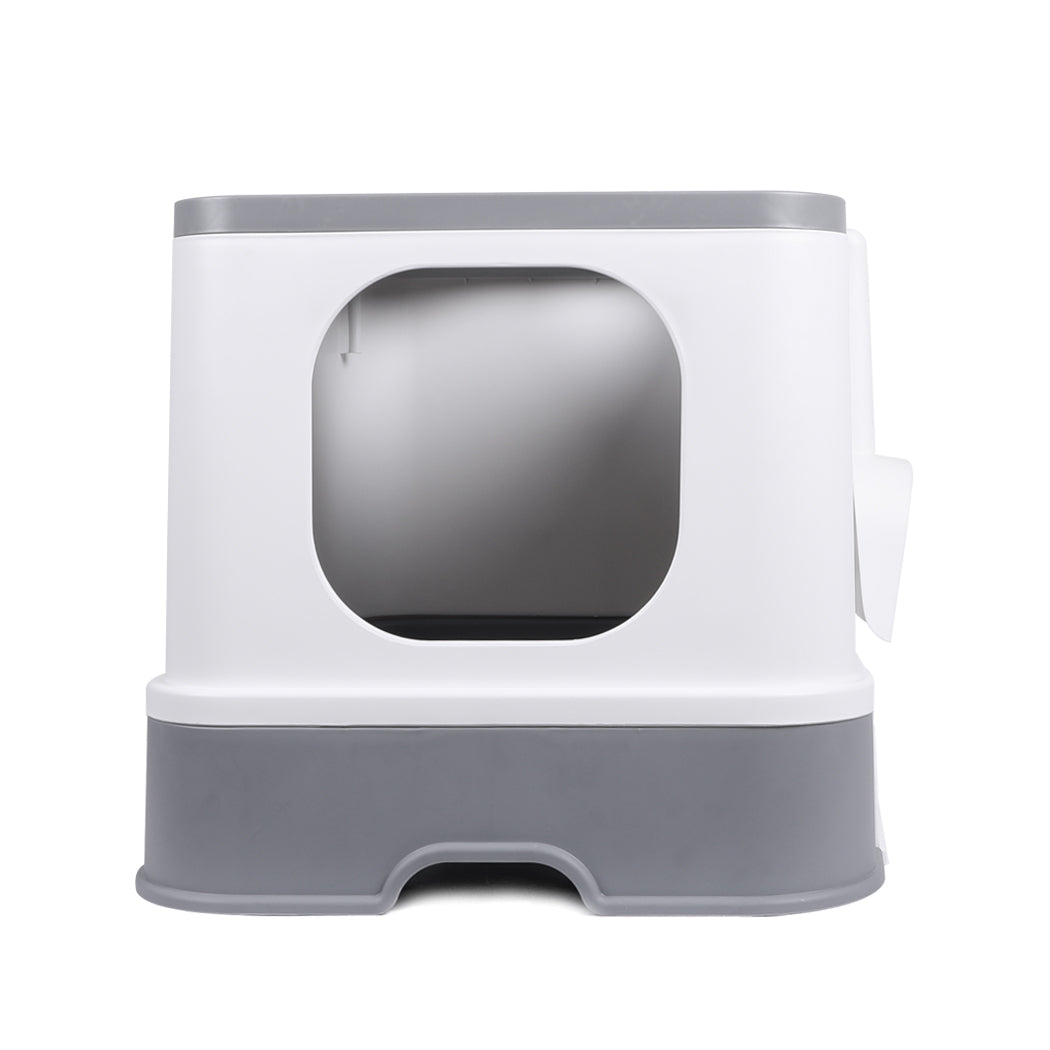 PaWz Cat Litter Box Fully Enclosed Kitty Grey-1942353064967147521