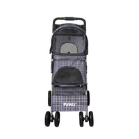 PaWz Large Pet Stroller Dog Cat Carrier Plaid-1942352820493750273