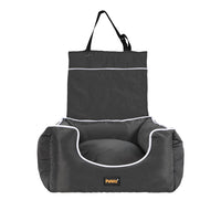PaWz Dog Car Booster Seat Belt Pet Backrest Grey-1942352757189120001