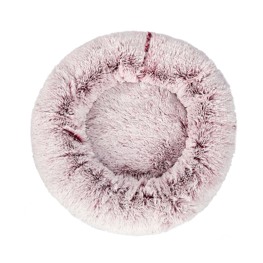 PaWz Pet Bed Cat Dog Donut Nest Calming M Pink Medium-1942353071115997185