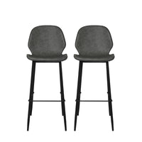 Levede 2x Bar Stool Barstools Counter Grey