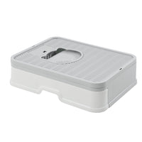 PaWz Foldable Cat Litter Box Tray Enclosed Grey-1942352746757885953