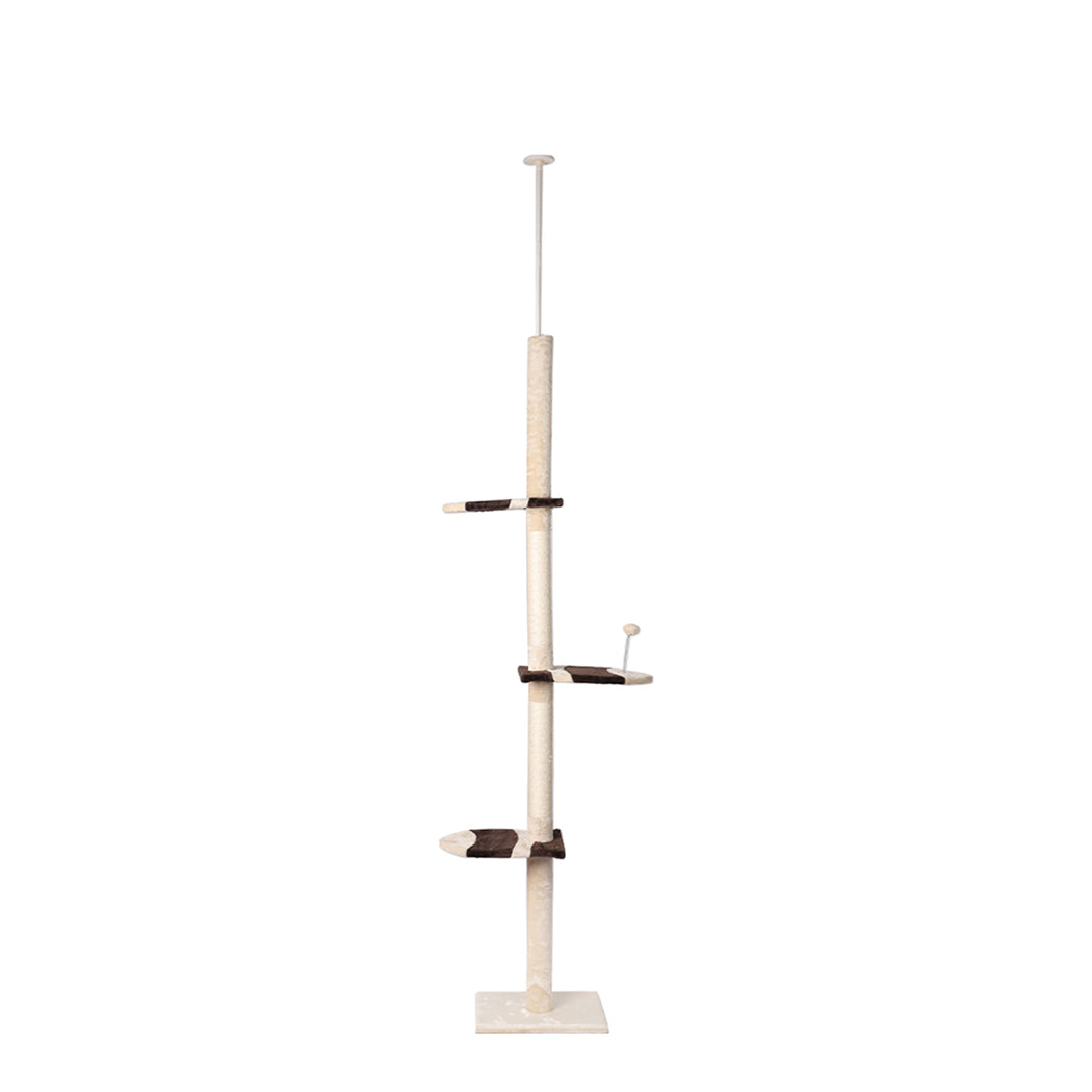 PaWz Cat Scratching Post Tree Condo Beige-1942352735965941761