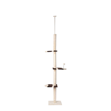 PaWz Cat Scratching Post Tree Condo Beige-1942352735965941761