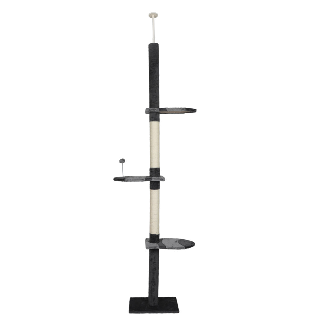 PaWz Cat Scratching Post Tree Condo Grey-1942352736225988609