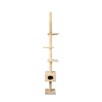 PaWz Cat Scratching Post Tree Cubby Beige-1942352735496179713